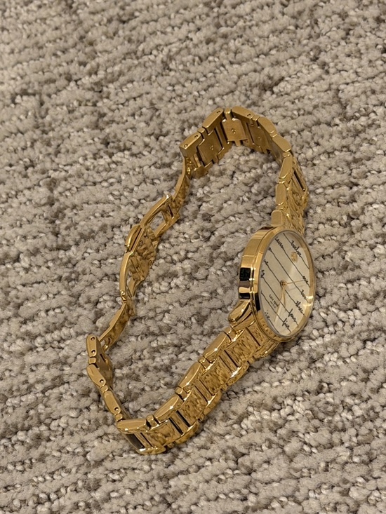 Kate Spade New York Gold Tone Bracelet Watch w/ Box & Booklet